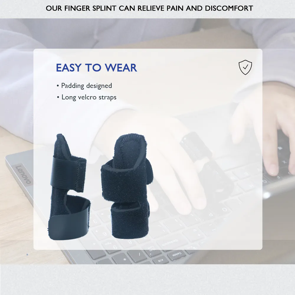 Using finger splint to relieve pressure
