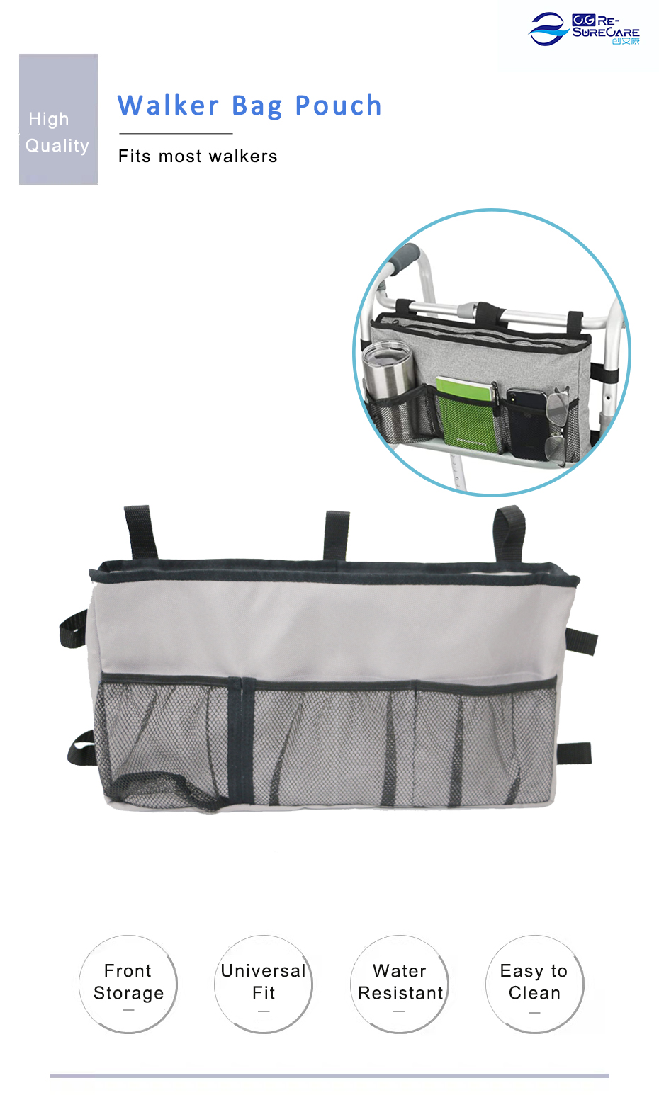 How do you carry stuff with a walker?